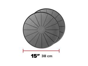 WeatherTech Plant Mats/Coasters 15in. Round - Black (2pc Set) | 8A15CST2PKBK