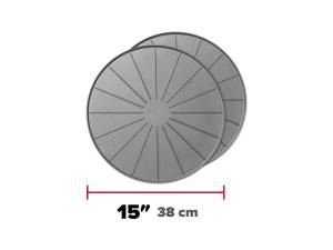 WeatherTech Plant Mats/Coasters 15in. Round - Grey (2pc Set) | 8A15CST2PKGR