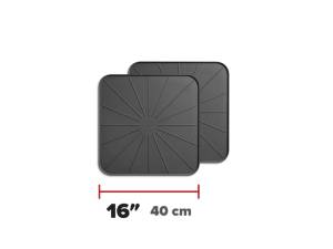 WeatherTech Plant Mats/Coasters 16in. Square - Black (2pc Set) | 8A16SQCSTBK