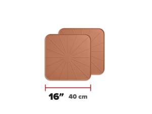WeatherTech Plant Mats/Coasters 16in. Square - Terracotta (2pc Set) | 8A16SQCSTTC