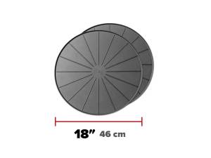 WeatherTech Plant Mats/Coasters 18in. Round - Black (2pc Set) | 8A18CST2PKBK