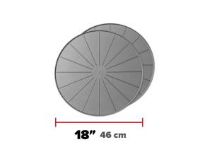 WeatherTech Plant Mats/Coasters 18in. Round - Grey (2pc Set) | 8A18CST2PKGR
