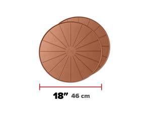 WeatherTech Plant Mats/Coasters 18in. Round - Terracotta (2pc Set) | 8A18CST2PKTC