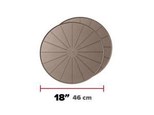 WeatherTech Plant Mats/Coasters 18in. Round - Tan (2pc Set) | 8A18CST2PKTN