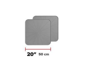 WeatherTech Project Mats 20in. Square - Grey (2pc Set) | 8A20SQCSTGR