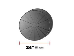 WeatherTech Project Mats 24in. Round - Black (2pc Set) | 8A24CST2PKBK