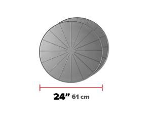 WeatherTech Project Mats 24in. Round - Grey (2pc Set) | 8A24CST2PKGR