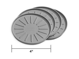 WeatherTech - WeatherTech Round Coaster Set 4in. - Grey (Set of 4) | 8A4CSTGR - Image 1