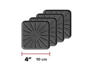 WeatherTech Drink Coasters 4in. Square - Black (4pc Set) | 8A4SQCSTBK