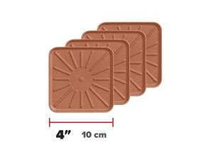 WeatherTech Drink Coasters 4in. Square - Tan (4pc Set) | 8A4SQCSTTC