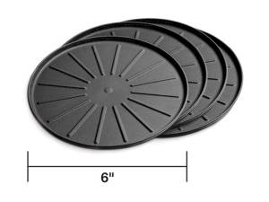 WeatherTech - WeatherTech Round Coaster Set 6in. - Black (Set of 4) | 8A6CSTBK - Image 1