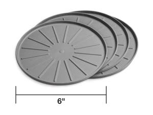 WeatherTech - WeatherTech Round Coaster Set 6in. - Grey (Set of 4) | 8A6CSTGR - Image 2