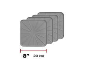 WeatherTech Home Surface Protectors 8in. Square - Grey (4pc Set) | 8A8SQCSTGR