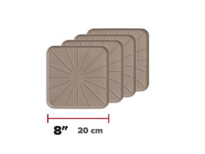 WeatherTech Home Surface Protectors 8in. Square - Tan (4pc Set) | 8A8SQCSTTN