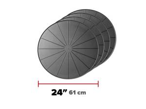 WeatherTech Wheelstackers (24in. Round Coaster - Set of 4) - Black | 8AWSTK24B