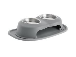WeatherTech Pet Feeding System Double High 16oz 4in. Stainless Bowl - Dark Grey | DHC1604DGDG