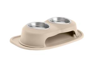 WeatherTech Pet Feeding System Double High 16oz 4in. Stainless Bowl - Tan | DHC1604TNTN