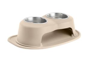 WeatherTech Pet Feeding System Double High 32oz 6in. Stainless Bowl - Tan | DHC3206TNTN
