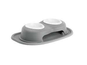 WeatherTech Pet Feeding System Double High 8oz 3in. Poly Bowl - Dark Grey | PDHC0803DGDG