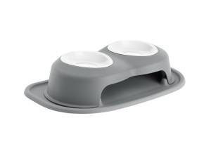 WeatherTech Pet Feeding System Double High 16oz 4in. Poly Bowl - Dark Grey | PDHC1604DGDG