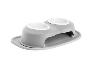 WeatherTech Pet Feeding System Double High 16oz 4in. Poly Bowl - Light Grey | PDHC1604LGLG