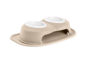 WeatherTech Pet Feeding System Double High 16oz 4in. Poly Bowl - Tan | PDHC1604TNTN