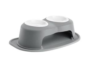 WeatherTech Pet Feeding System Double High 32oz 6in. Poly Bowl - Dark Grey | PDHC3206DGDG