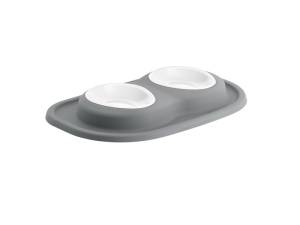 WeatherTech Pet Feeding System Double Low 8oz 1in. Poly Bowl - Dark Grey | PDL0801DG