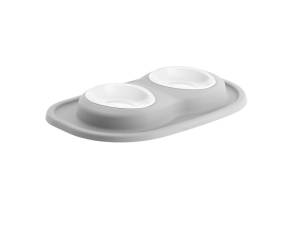 WeatherTech Pet Feeding System Double Low 8oz 1in. Poly Bowl - Light Grey | PDL0801LG