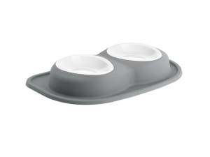 WeatherTech Pet Feeding System Double Low 32oz 3in. Poly Bowl - Dark Grey | PDL3203DG