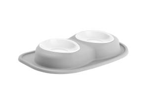 WeatherTech Pet Feeding System Double Low 32oz 3in. Poly Bowl - Light Grey | PDL3203LG