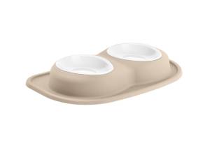 WeatherTech Pet Feeding System Double Low 32oz 3in. Poly Bowl - Tan | PDL3203TN