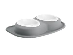 WeatherTech Pet Feeding System Double Low 64oz 3in. Poly Bowl - Dark Grey | PDL6403DG