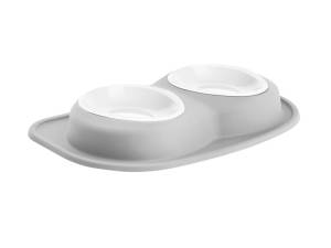 WeatherTech Pet Feeding System Double Low 64oz 3in. Poly Bowl - Light Grey | PDL6403LG