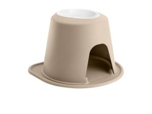 WeatherTech Pet Feeding System Single High 64oz 12in. Poly Bowl - Tan | PSH6412TNTN