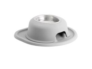WeatherTech Pet Feeding System Single High 8oz 3in. Stainless Bowl - Light Grey | SH0803LGLG