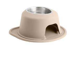 WeatherTech Pet Feeding System Single High 32oz 6in. Stainless Bowl - Tan | SH3206TNTN