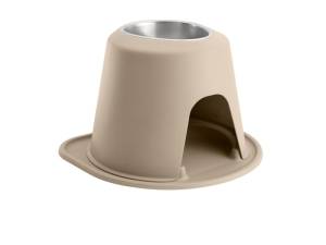 WeatherTech Pet Feeding System Single High 64oz 10in. Stainless Bowl - Tan | SH6410TNTN