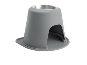 WeatherTech Pet Feeding System Single High 96oz 14in. Stainless Bowl - Dark Grey | SH9614DGDG