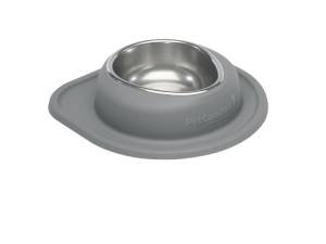WeatherTech Pet Feeding System Single Low 32oz 3in. Stainless Bowl - Dark Grey | SL3203DG
