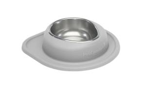 WeatherTech Pet Feeding System Single Low 32oz 3in. Stainless Bowl - Light Grey | SL3203LG