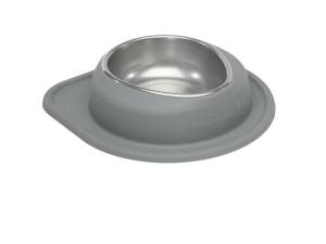 WeatherTech Pet Feeding System Single Low 64oz 3in. Stainless Bowl - Dark Grey | SL6403DG