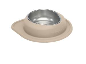 WeatherTech Pet Feeding System Single Low 64oz 3in. Stainless Bowl - Tan | SL6403TN