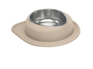 WeatherTech Pet Feeding System Single Low 96oz 3in. Stainless Bowl - Tan | SL9603TN