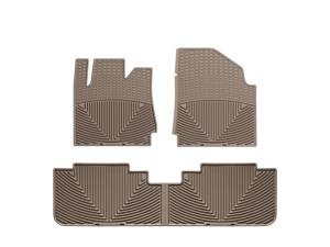 Floor Mat Set FloorMat WeatherTech 10+ Cadillac SRX Front and Rear Rubber Mats - Tan | W191TN-W192TN