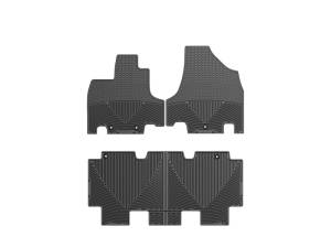 Floor Mat Set FloorMat WeatherTech 11+ Honda Odyssey Front and Rear Rubber Mats - Black | W211-W212
