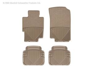 Floor Mat Set FloorMat WeatherTech 03-08 Acura TSX Front and Rear Rubber Mats - Tan | W58TN-W50TN
