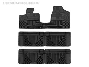 Floor Mat Set FloorMat WeatherTech 08-11 Chrysler Town & Country Front/Rear/and Rear Rubber Mats - Black | W82-W25-W25