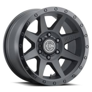 ICON Rebound 17x8.5 6x5.5 0mm Offset 4.75in BS 106.1mm Bore Double Black Wheel | 1817858347DB