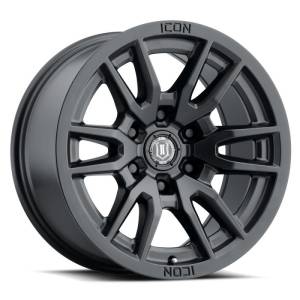 ICON - ICON Vector 6 17x8.5 6x5.5 25mm Offset 5.75in BS 95.1mm Bore Satin Black Wheel | 2417859057SB - Image 1